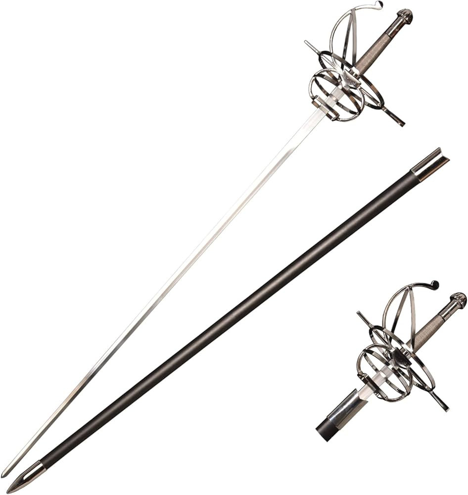 lkjad Cosplay Martial Arts Renaissance Rapier Fencing Spanish Sword Swept Hilt Guard | Amazon (US)