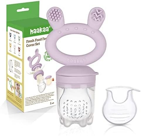 Haakaa Baby Fruit Food Feeder Pacifier | Milk Frozen Set | Silicone Feeder and Teether for Infant... | Amazon (US)