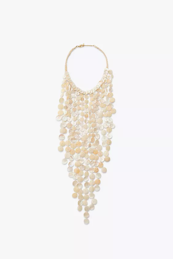 PEARLESCENT WATERFALL NECKLACE | Zara US