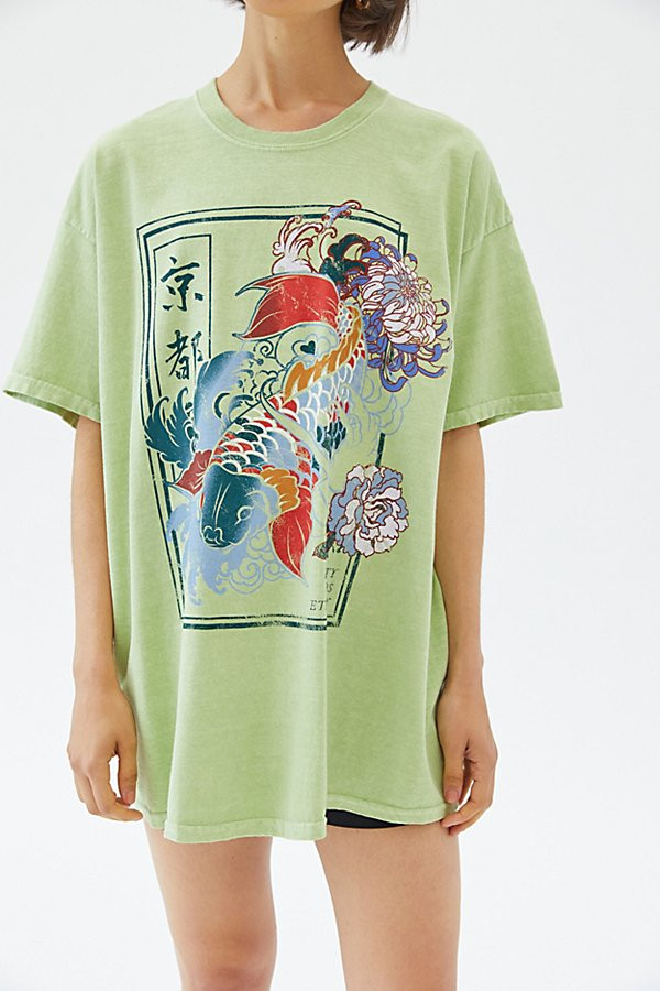 Beauty And Chaos Koi Fish T-Shirt Dress | Urban Outfitters (US and RoW)