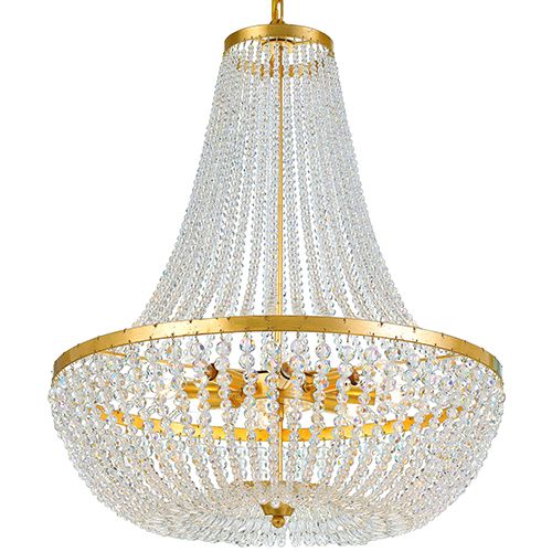 Hampstead Antique Gold Eight-Light Chandelier | Bellacor