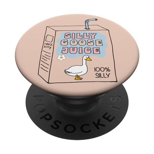 Silly Goose Juice Carton, Funny Goose Meme, Sarcastic Humor PopSockets Standard PopGrip | Amazon (US)