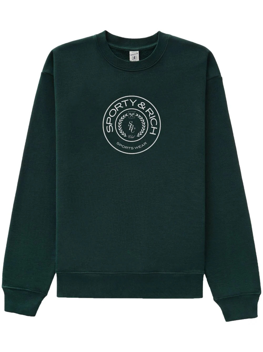 Sporty & Rich Connecticut Crest cotton sweatshirt - Green | Farfetch Global