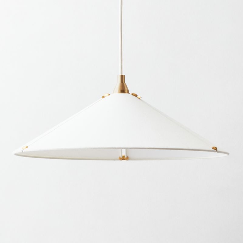 Brighton Tapered Linen Pendant Light | CB2 | CB2