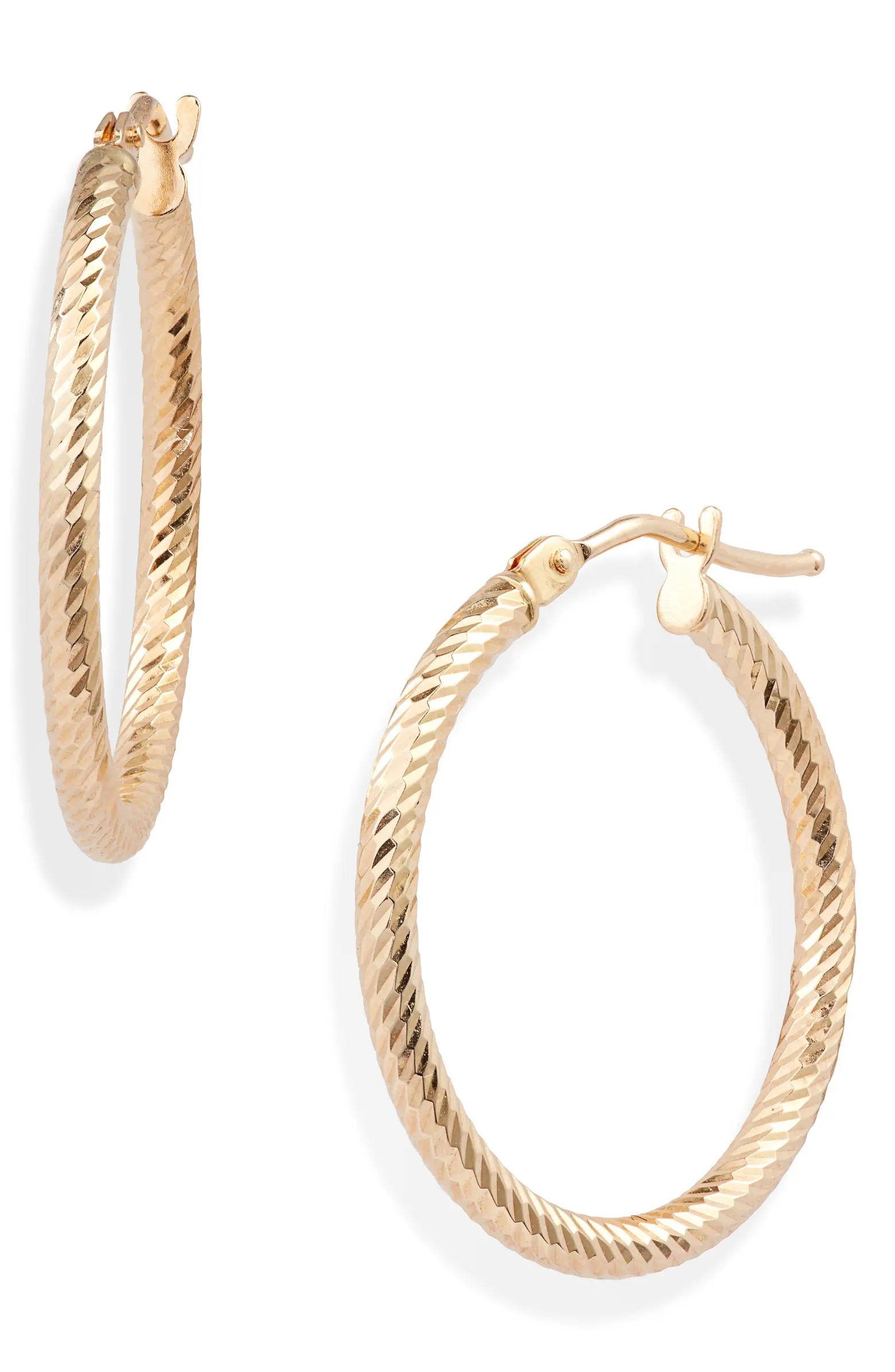 14K Gold Twisted Rope Hoop Earrings | Nordstrom