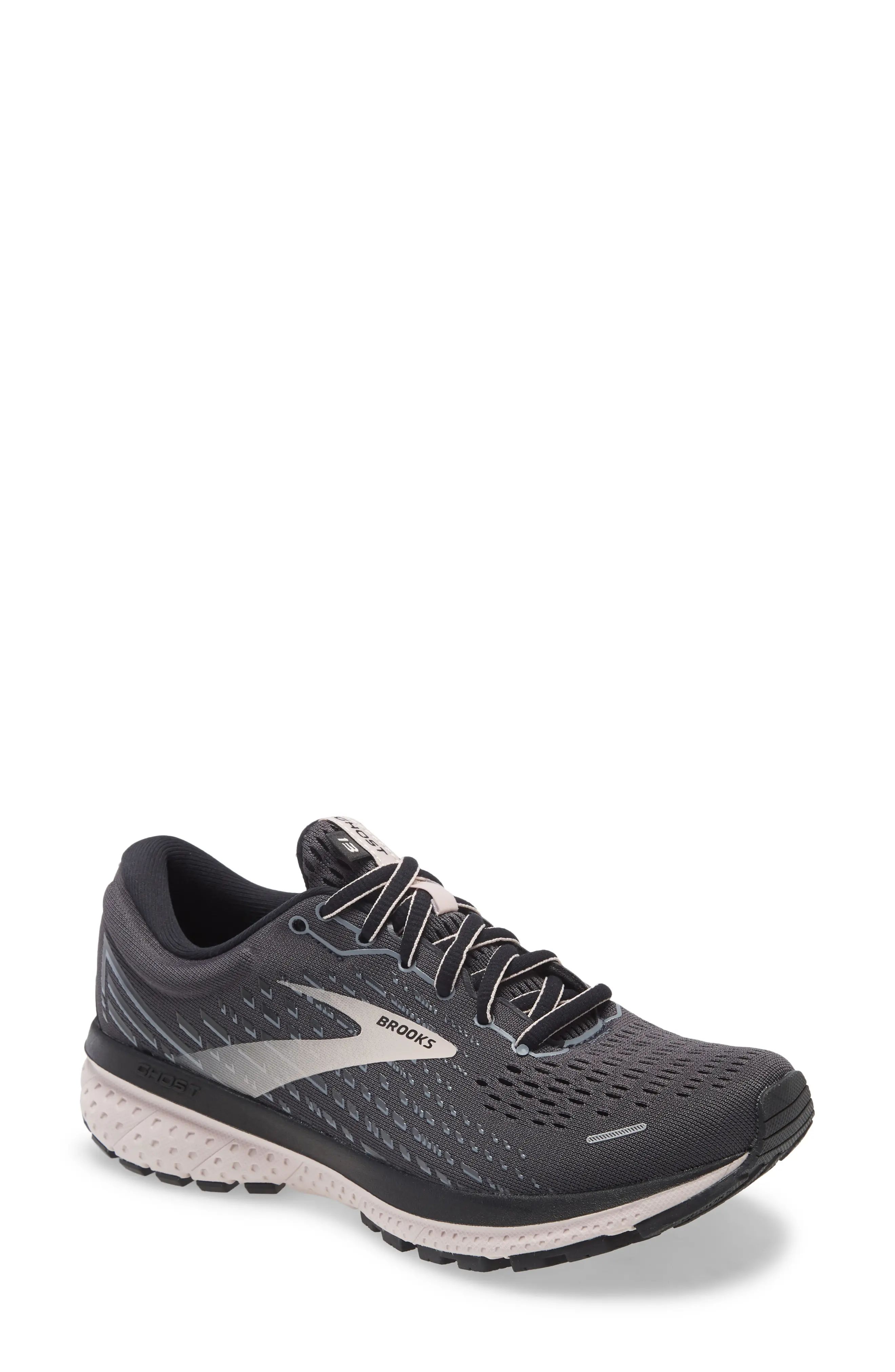 Brooks Ghost 13 Running Shoe in Black/Pearl/Hushed Violet at Nordstrom, Size 5 | Nordstrom