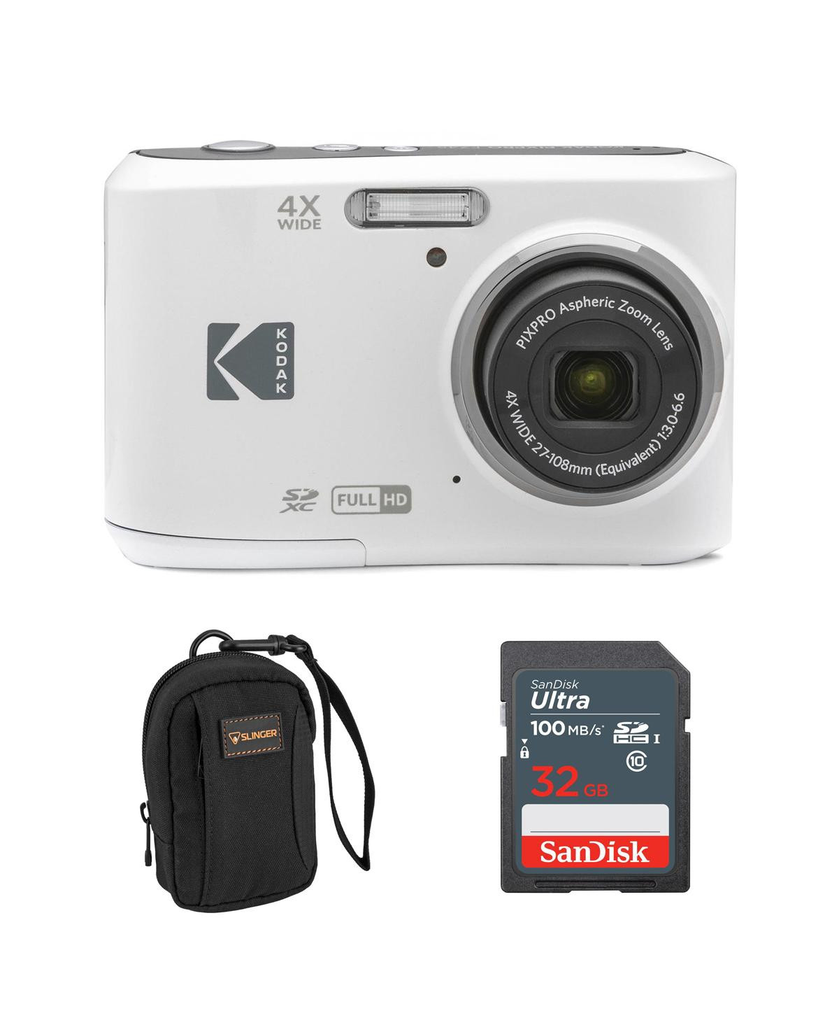 Kodak Pixpro FZ45 Friendly Zoom 16MP Full Hd Digital Camera, White, Bundle with 32GB Memory Card and Camera Bag - White | Macy's
