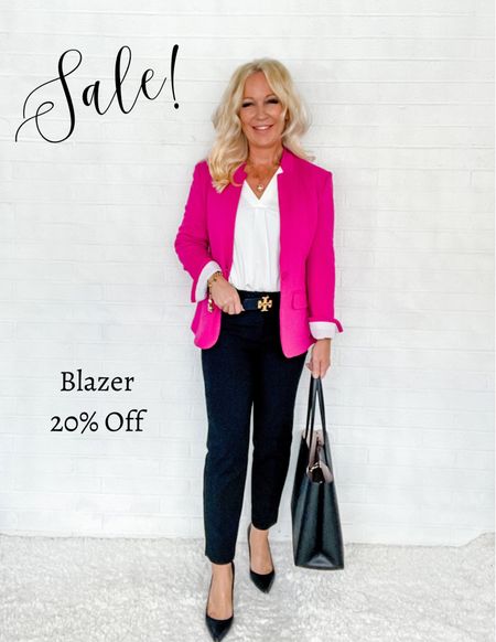 Use code VALARIE20 to save 20% off this pink notch collar blazer. 

Workwear / work outfit / professional / business

#LTKsalealert #LTKworkwear #LTKFind