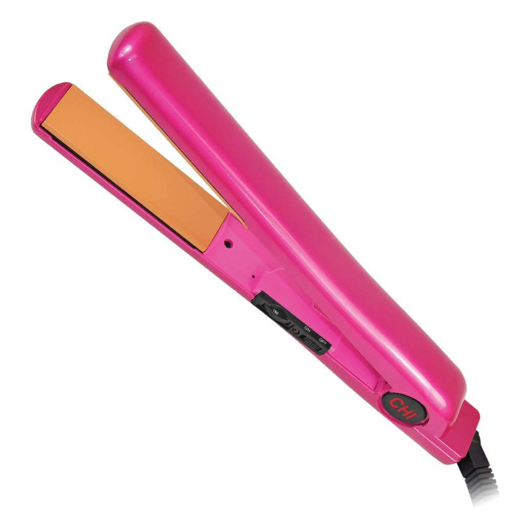 CHI Tourmaline Ceramic Hair Straightening Flat Iron | 1" Plates | Pure Pink | Professional Salon ... | Amazon (US)