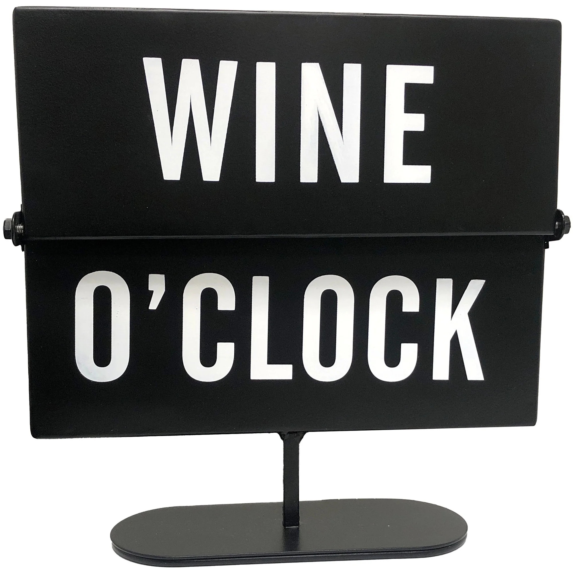 Crystal Art Gallery Mainstays Black & White Metal Wine and Coffee Tabletop Flip Sign, 7.9" x 8.5" | Walmart (US)