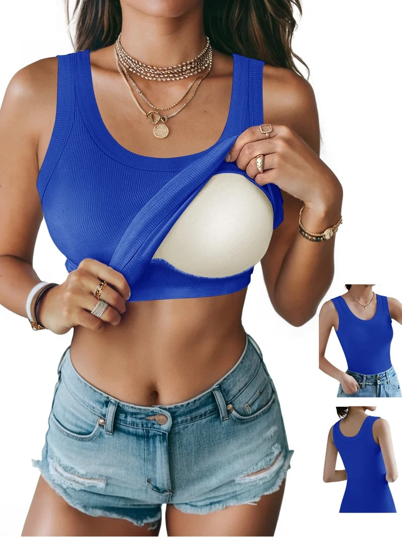 Clearance Fnooota Women's Tank Tops, Summer V Neck Slim Fit Knitted Sleeveless T-shirts Khaki Siz... | Walmart (US)