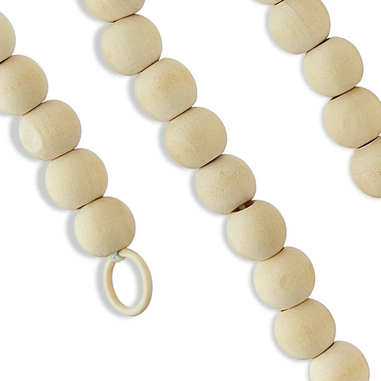Natural Brown Wooden Bead Christmas Garland, 9 ft, by Holiday Time | Walmart (US)