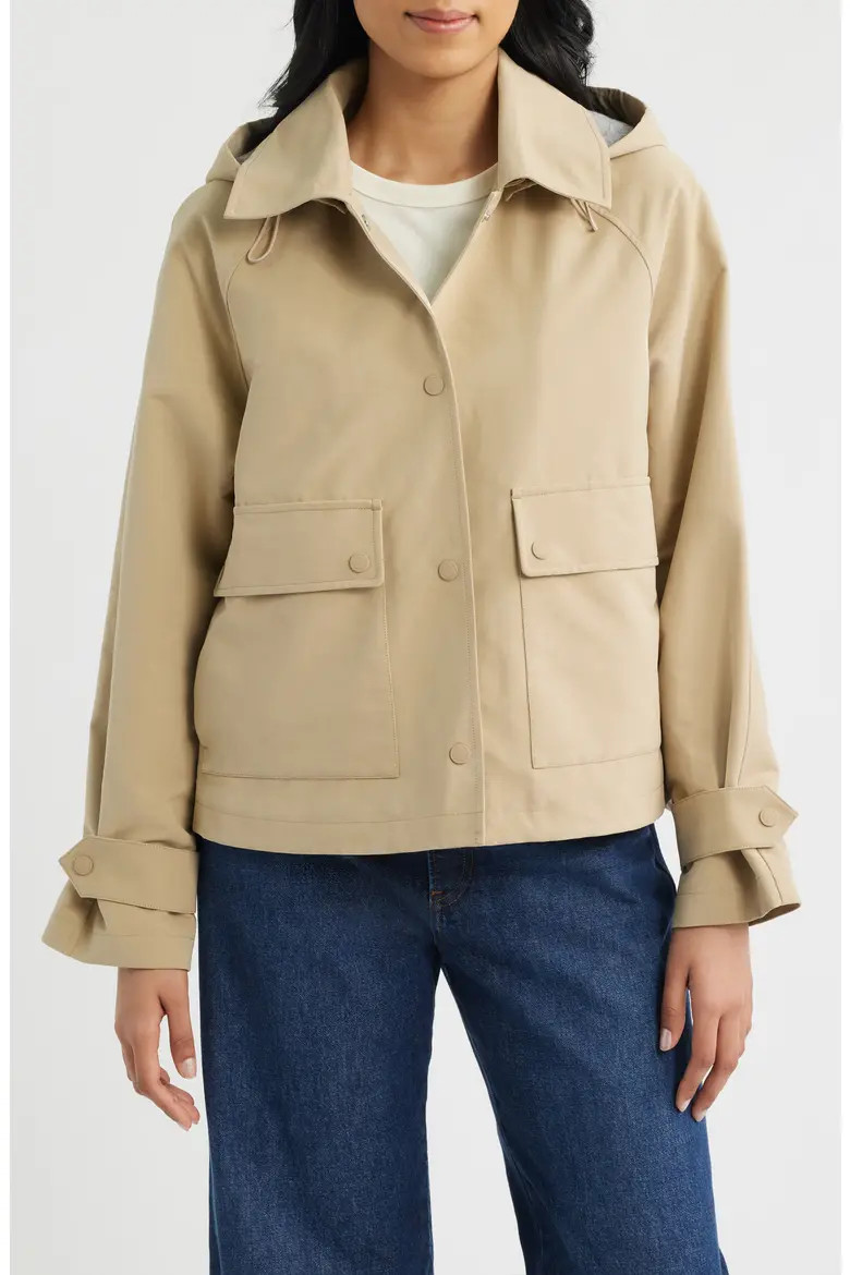Short Hooded Raincoat (Women) | Nordstrom | Nordstrom