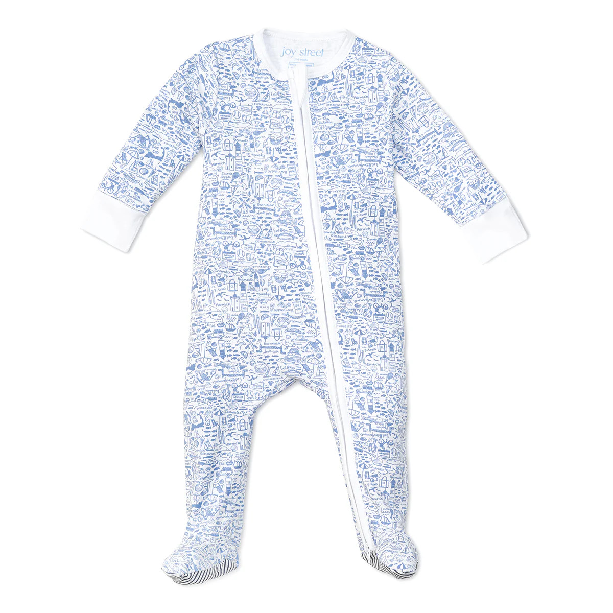 Cape Cod Zip Baby Onesie | Joy Street