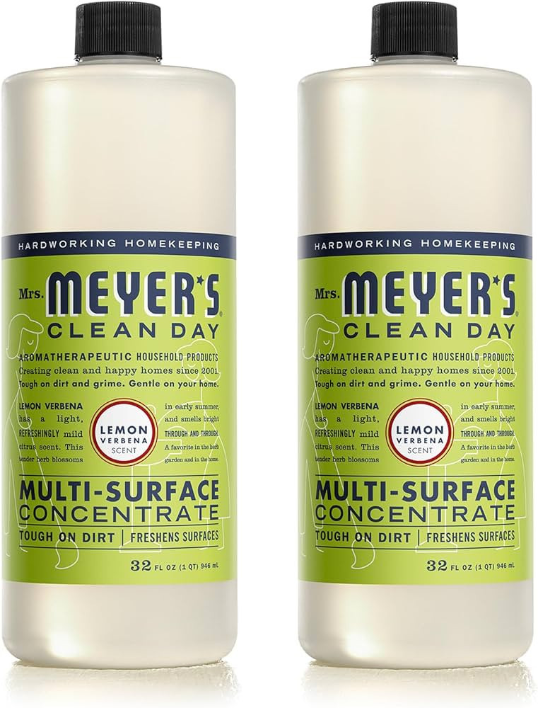 Mrs. Meyer's Multi-Surface Cleaner Concentrate, Use to Clean Floors, Tile, Counters, Lemon Verben... | Amazon (US)