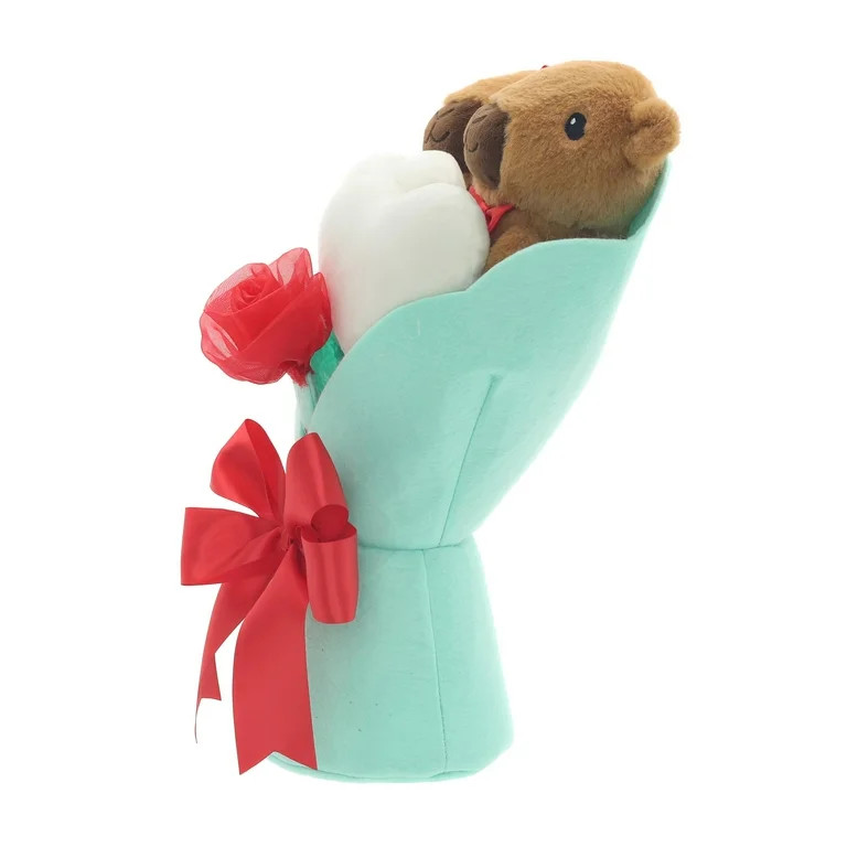 Medium Capybara Bouquet Plush, Blue, 13", Valentine's Day by Way To Celebrate | Walmart (US)