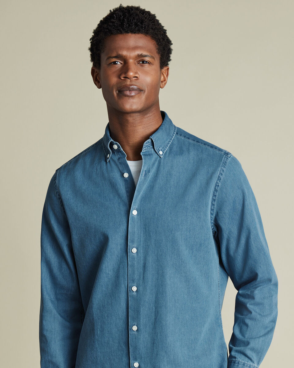 Denim Shirt - Ocean Blue | Charles Tyrwhitt