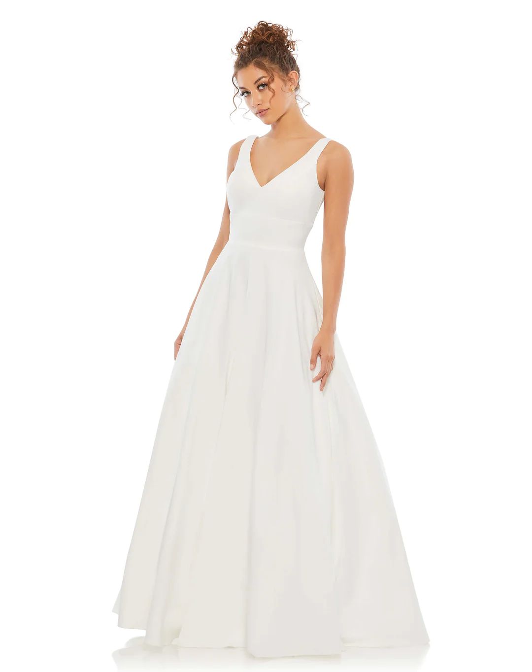 Classic Sleeveless A-Line Gown with Pockets | Mac Duggal