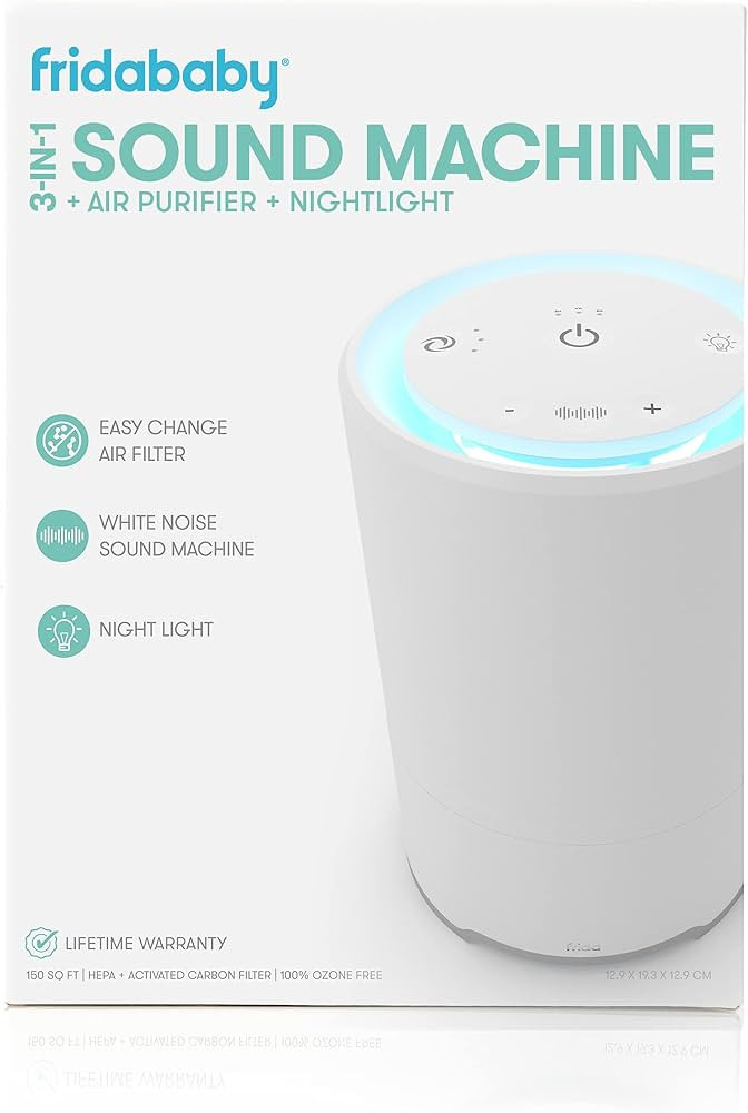 Frida Baby 3-in-1 Sound Machine, Air Purifier + Nightlight with 3 Fan Speeds and Easy-Change Filt... | Amazon (US)