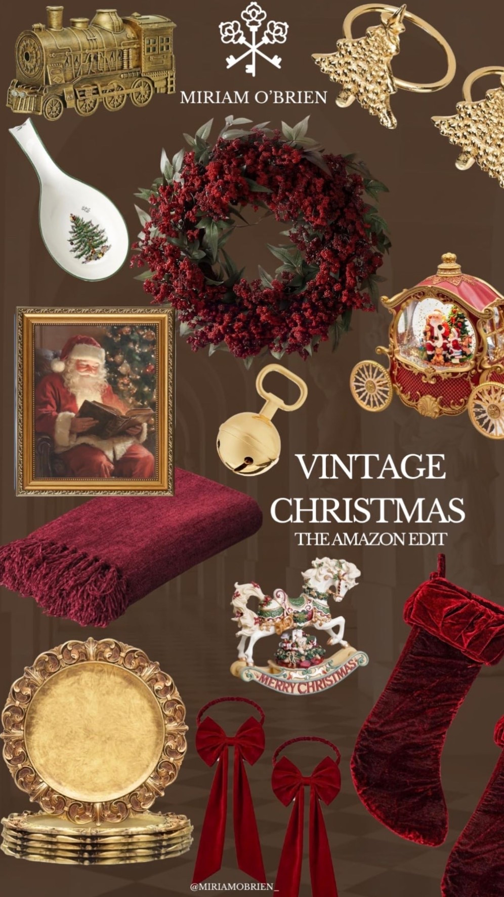Rich velvet reds, antique gold details, nostalgic Santa touches, and heirloom-inspired pieces create the most elegant holiday mood

Follow me @miriamobrien on IG and TikTok 

#VintageChristmas #ChristmasDecor #HolidayDecor #ClassicChristmas #OldWorldChristmas #ChristmasInspo #AmazonFinds #HolidayHome

#LTKHome #LTKOver40 #LTKSeasonal