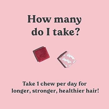 CHEWSY Beautiful Hair Chews, Promotes Longer, Stronger, Healthier Hair, Biotin, Vitamins C, A, B1... | Amazon (US)