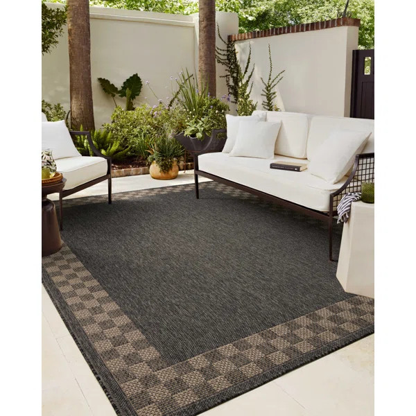 Chris Loves Julia x Loloi Providence Charcoal / Natural Indoor/Outdoor Area Rug | Wayfair North America