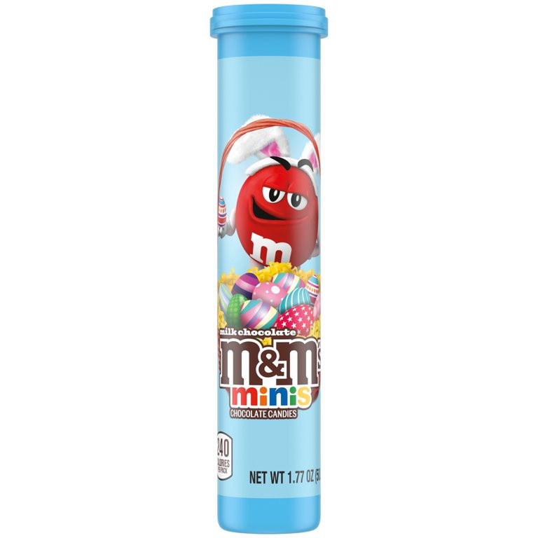 M&M's Minis Milk Chocolate Easter Basket Candy - 1.77 oz Mega Tube | Walmart (US)