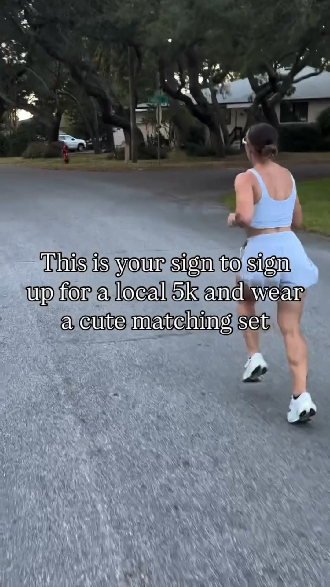 Almost guaranteed faster results 😎 Look good, feel good.

Signed up last minute at the race. Threw on a cute set.
Zero plan.
Previous PR: 24:05 ➡️New PR: 22:10 🫡
Almost 2 minutes off.
Every single PR I’ve hit has been postpartum.
It’s never too late to start, mama.
Rob and the kids met me along the route, played at the park, and ran me in at the end, stroller and all 🖤
Look good. Feel good. Run fast 😎

(Also we don’t talk about the camerawork IYKYK 😂😅)

#runmama #5krun #postpartumfitness #momstrong #runningcommunity #prday #strongasamother #momswhorun #raceday #runnersofinstagram #fitmomlife #postpartumathlete #runningmotivation #local5k