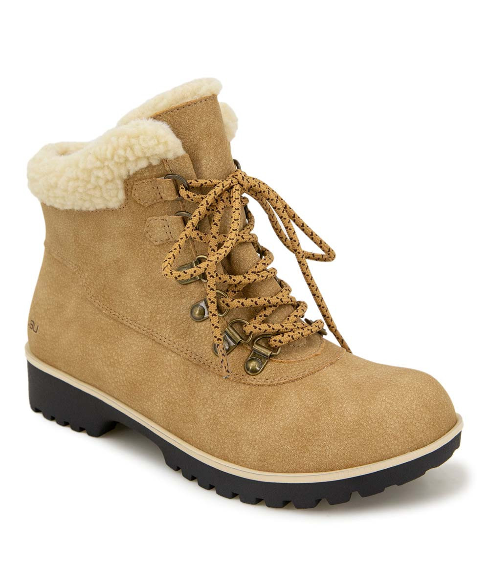 JBU by Jambu Women's Cold Weather Boots TAN - Tan Blue Creek Faux Fur-Trim Hiking Boot - Women | Zulily