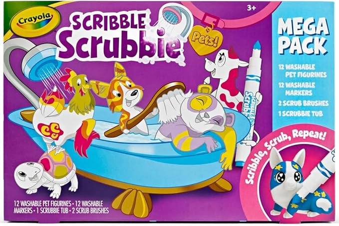 Crayola Scribble Scrubbie Pets Mega Set (25+ pcs), Reusable Pet Care Toy, Toys for Girls & Boys, ... | Amazon (US)