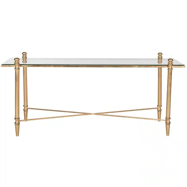 SAFAVIEH Tait Antique Gold Leaf Coffee Table - 31.5" x 15.5" x 19.8" | Bed Bath & Beyond