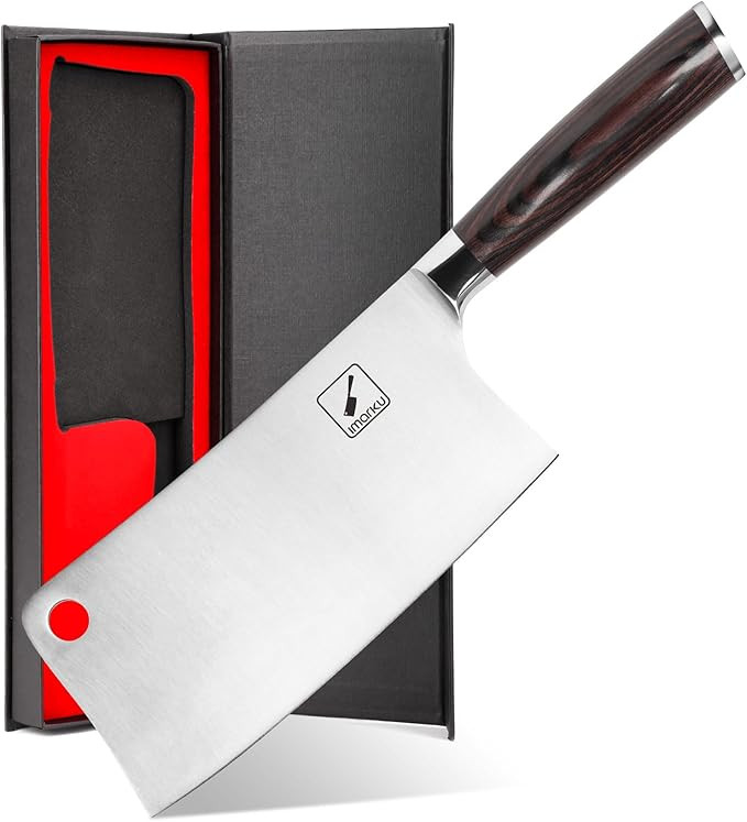 imarku Cleaver Knife 7 Inch Meat Cleaver - SUS440A Japan High Carbon Stainless Steel Butcher Knif... | Amazon (US)