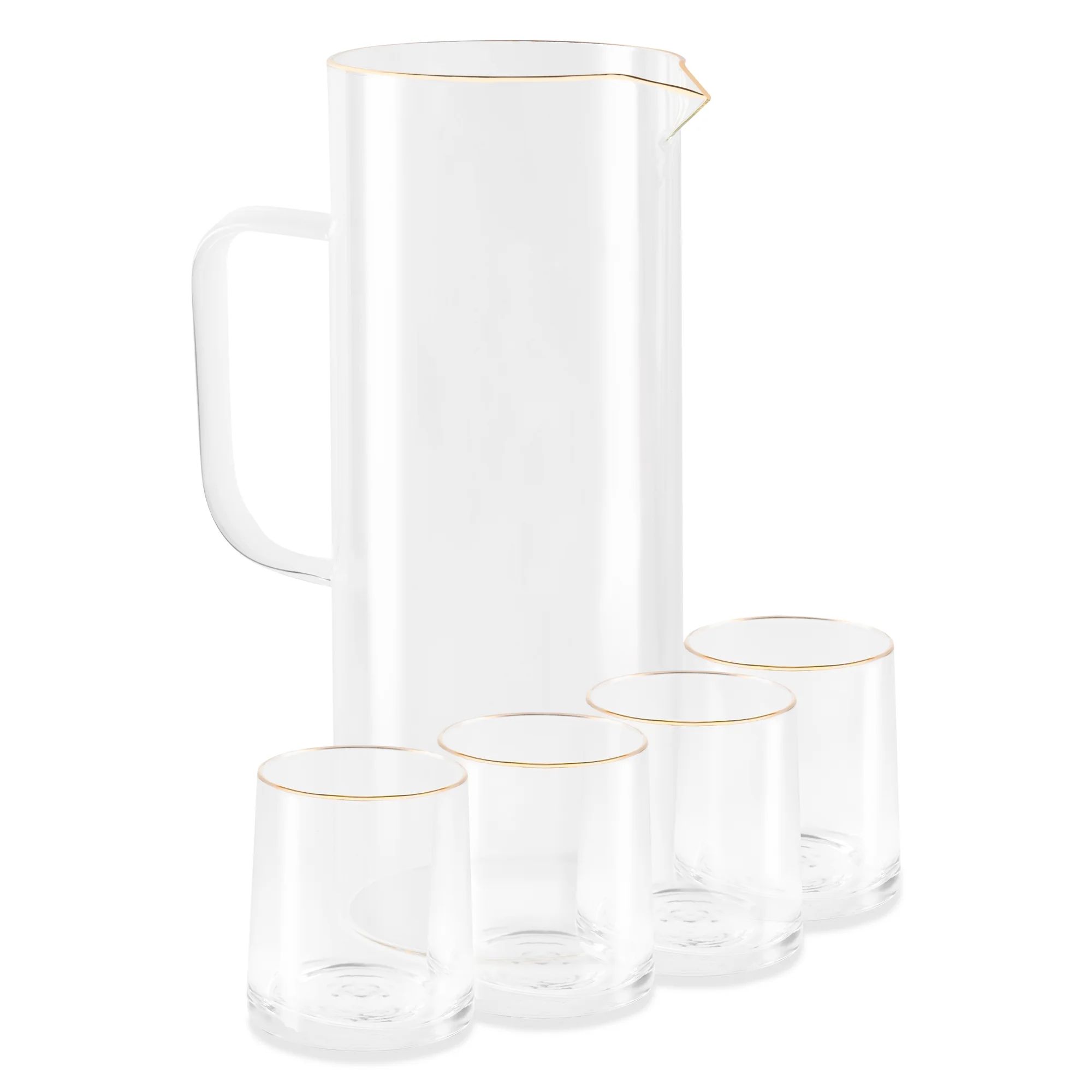 Thyme & Table 5-Piece Harvest Pitcher and 9oz Drinking Glass Set | Walmart (US)