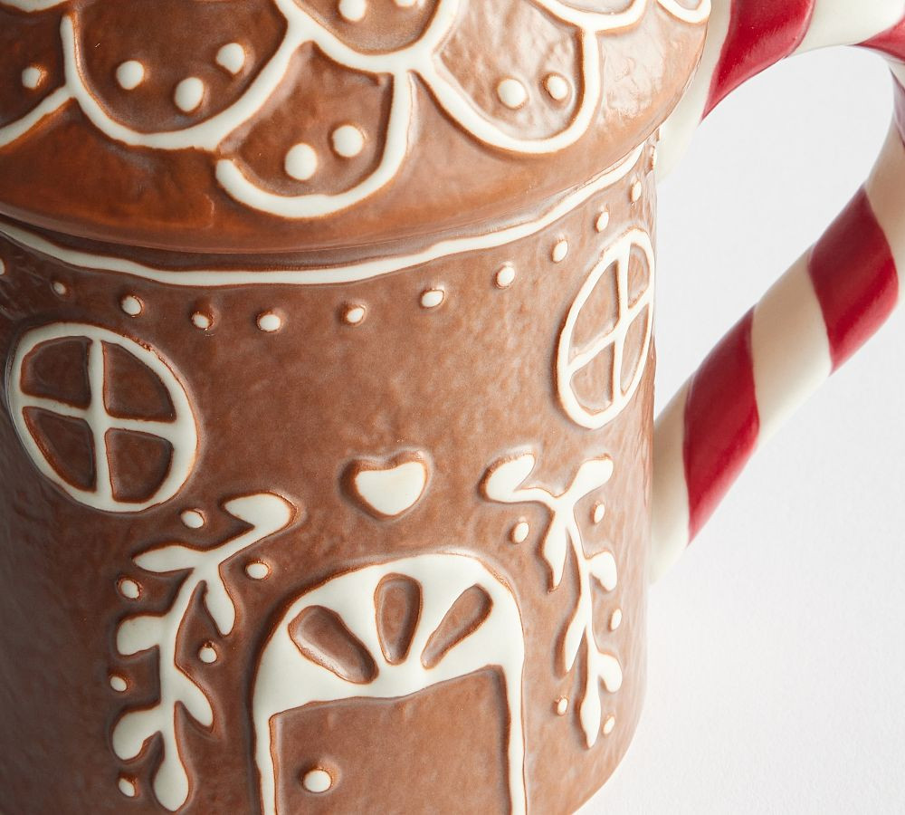 Gingerbread House Lidded Mugs | Pottery Barn (US)