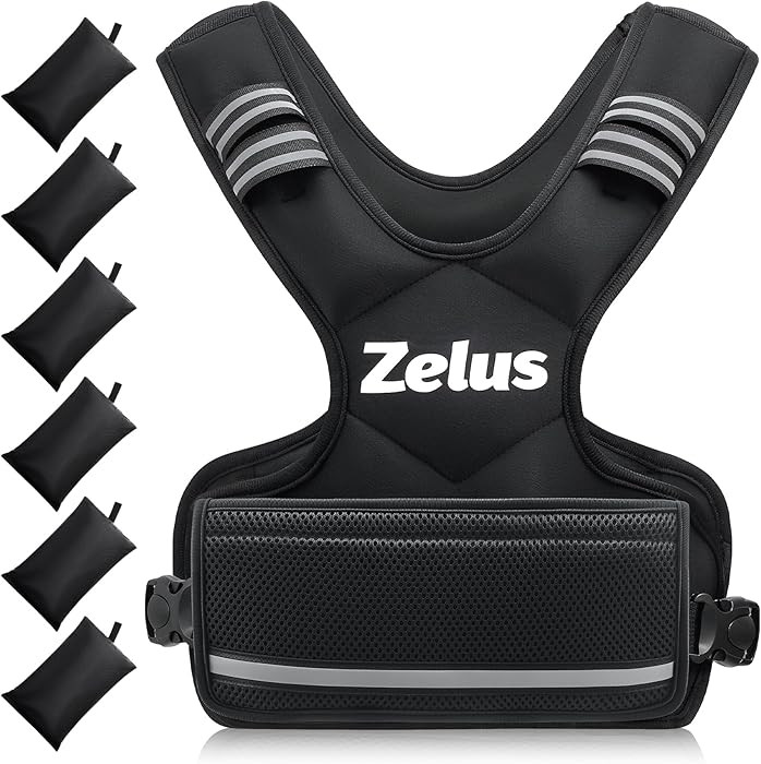 ZELUS Weighted Vest for Men and Women | 4-10lb/11-20lb/20-32lb Vest with 6 Ironsand Weights for H... | Amazon (US)