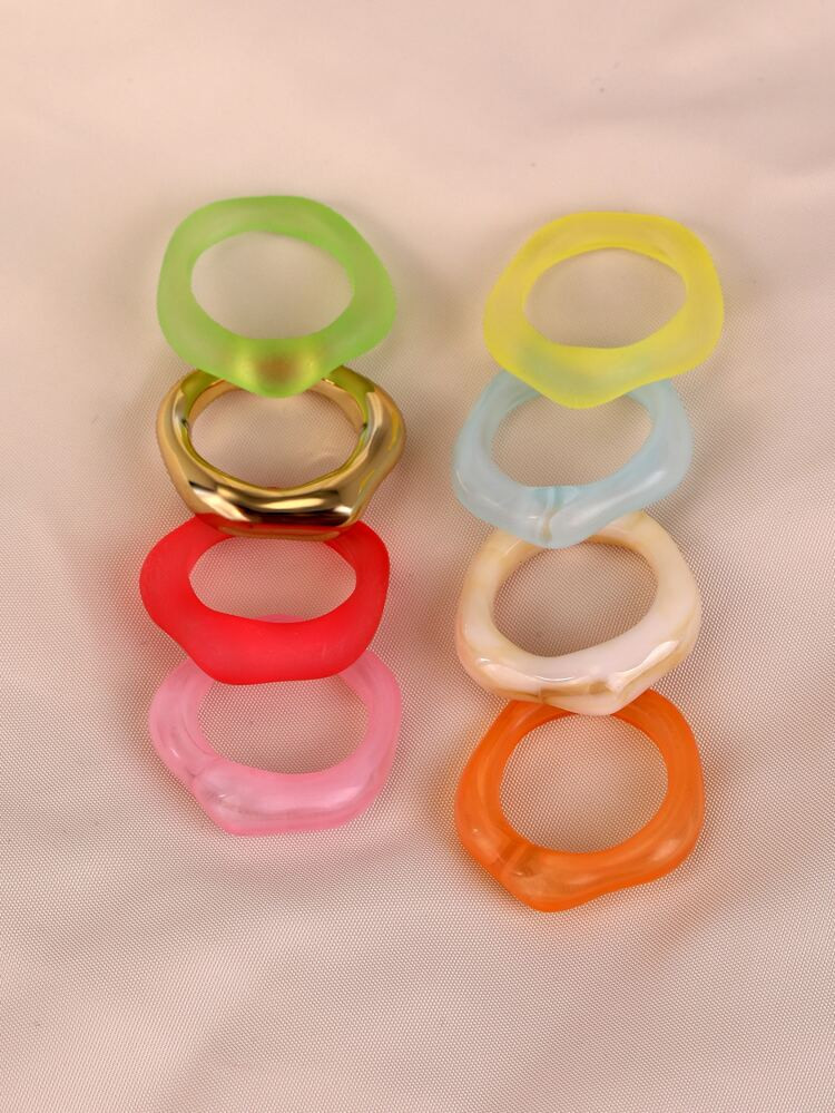 8pcs Simple Ring | SHEIN