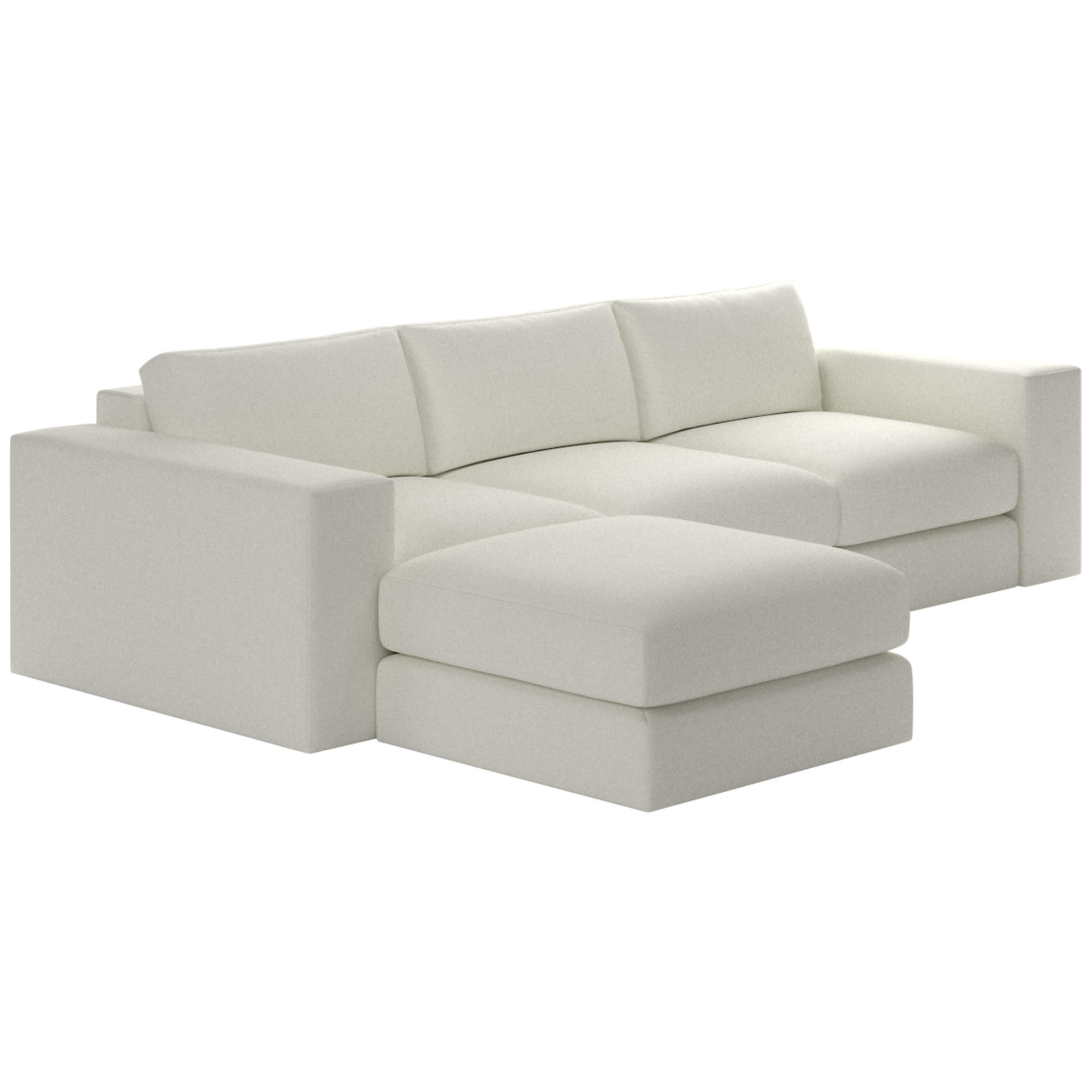 Berkeley 4-Piece Taupe Performance Velvet Sectional + Reviews | CB2 | CB2
