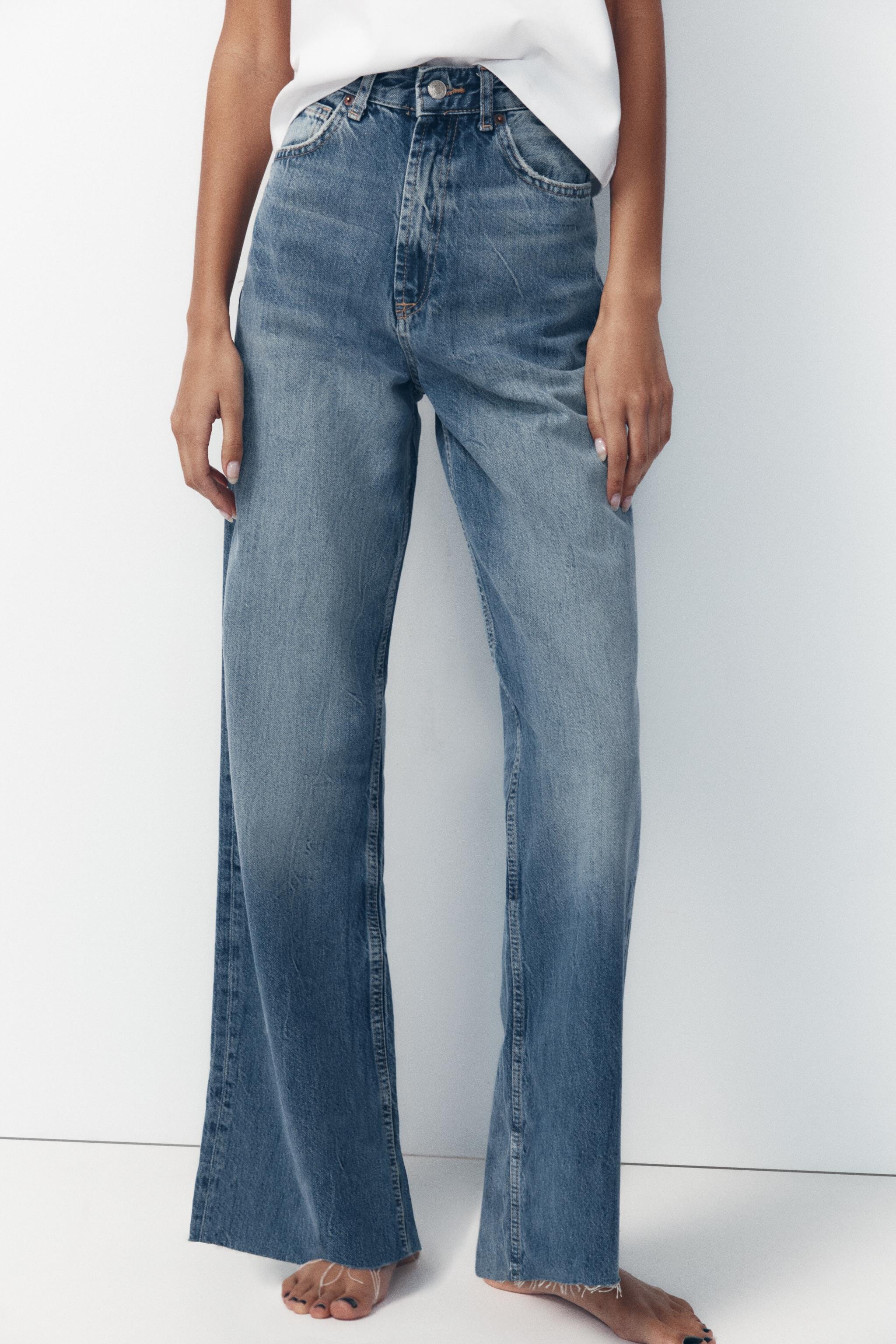 TRF HIGH RISE WIDE LEG JEANS | Zara US