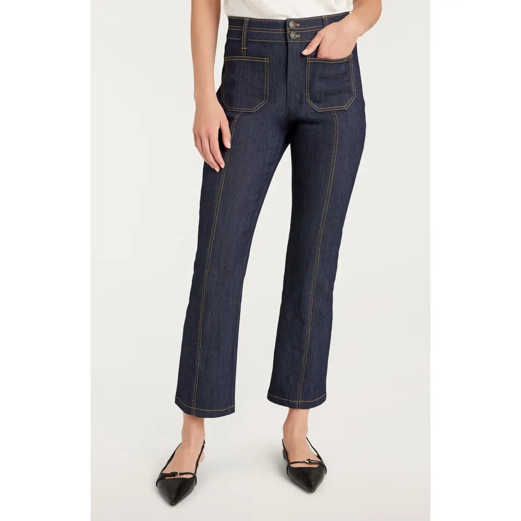 Cinq à Sept Dorothea Flare Jeans in Indigo at Nordstrom, Size 8 | Nordstrom