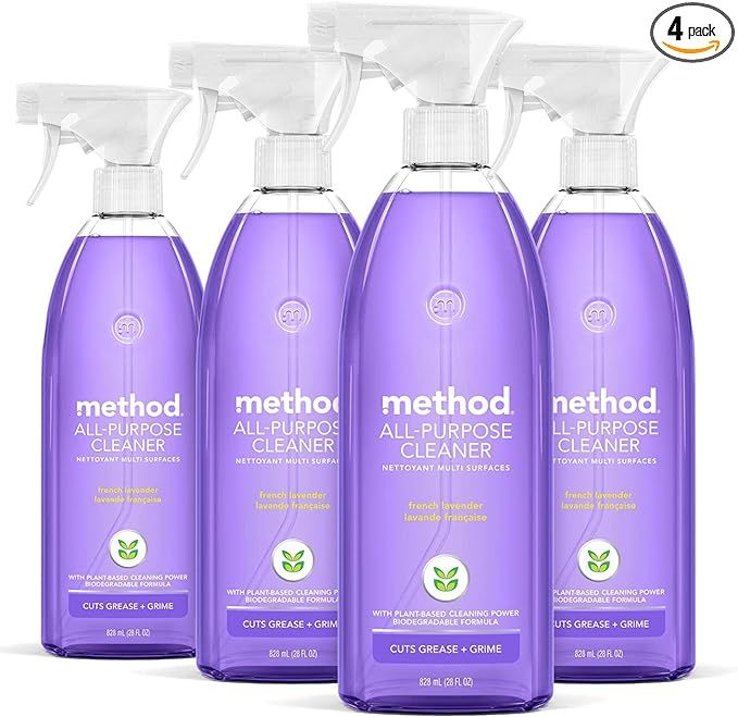 Method All-Purpose Cleaner Spray, French Lavender, Plant-Based and Biodegradable Formula Perfect ... | Amazon (US)
