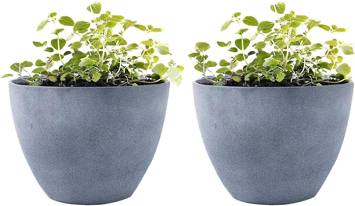 LA JOLIE MUSE Flower Pot Garden Planters Outdoor Indoor, Plant Containers with Drain Hole, Weathe... | Amazon (US)