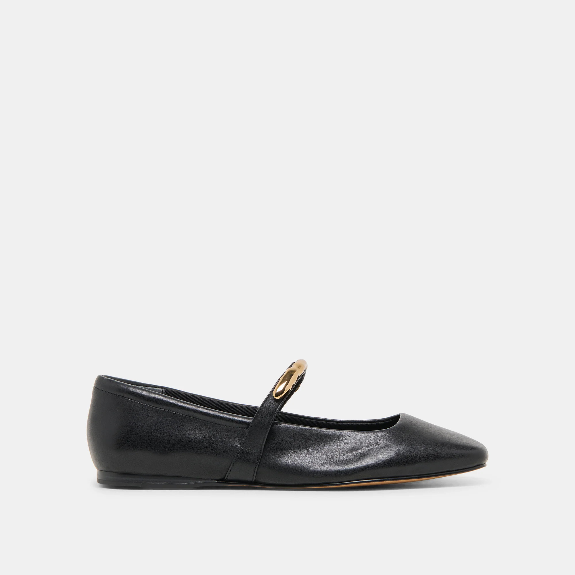 RADYA BALLET FLATS BLACK LEATHER | DolceVita.com