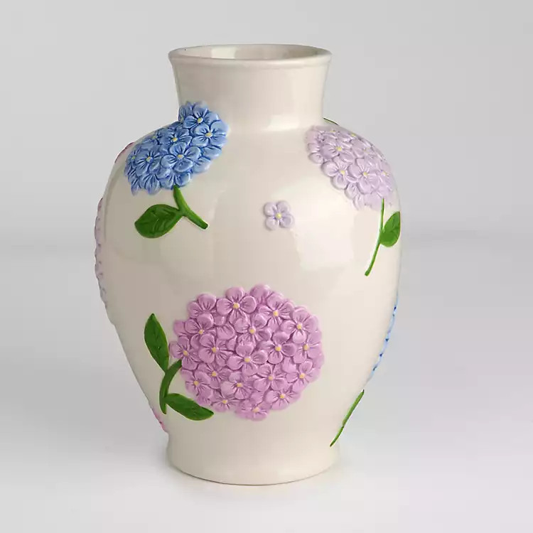 New! 3D Hydrangea Ceramic Vase | Kirklands