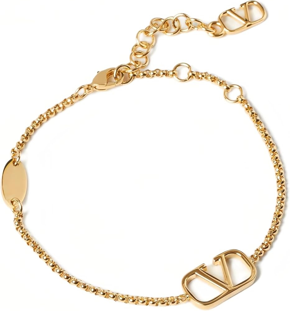Elegant 18K Gold V Geometric Bracelet – Hypoallergenic Jewelry for Women | Stylish Gift for Fas... | Amazon (US)