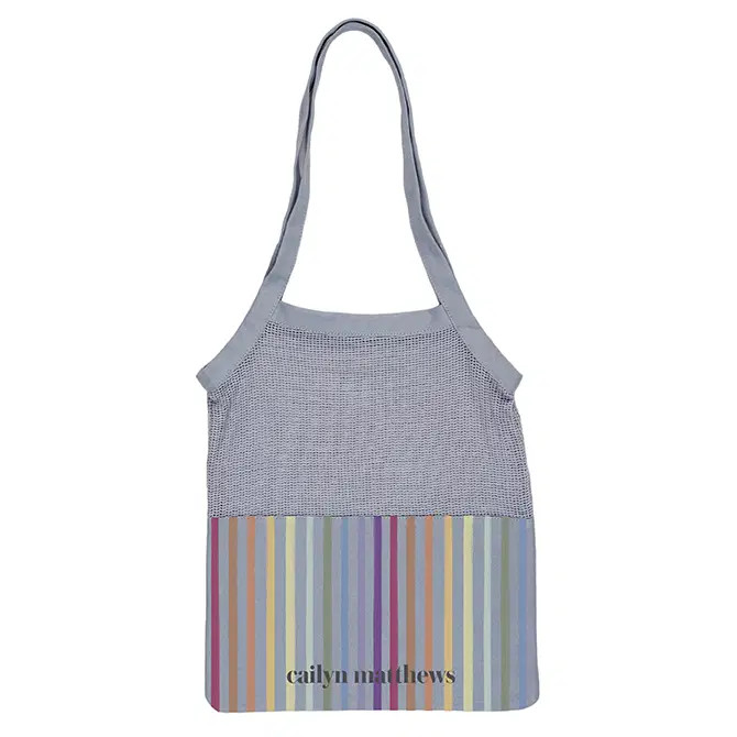Watercolor Stripes Colorful Mesh Tote Bag | Erin Condren | Erin Condren