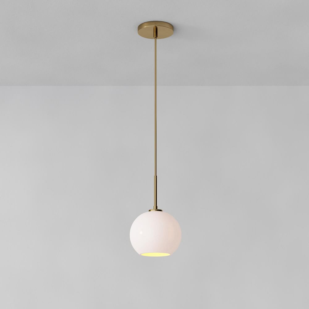 Sculptural Glass Globe Plug-In Pendant (6"–13") | West Elm (US)