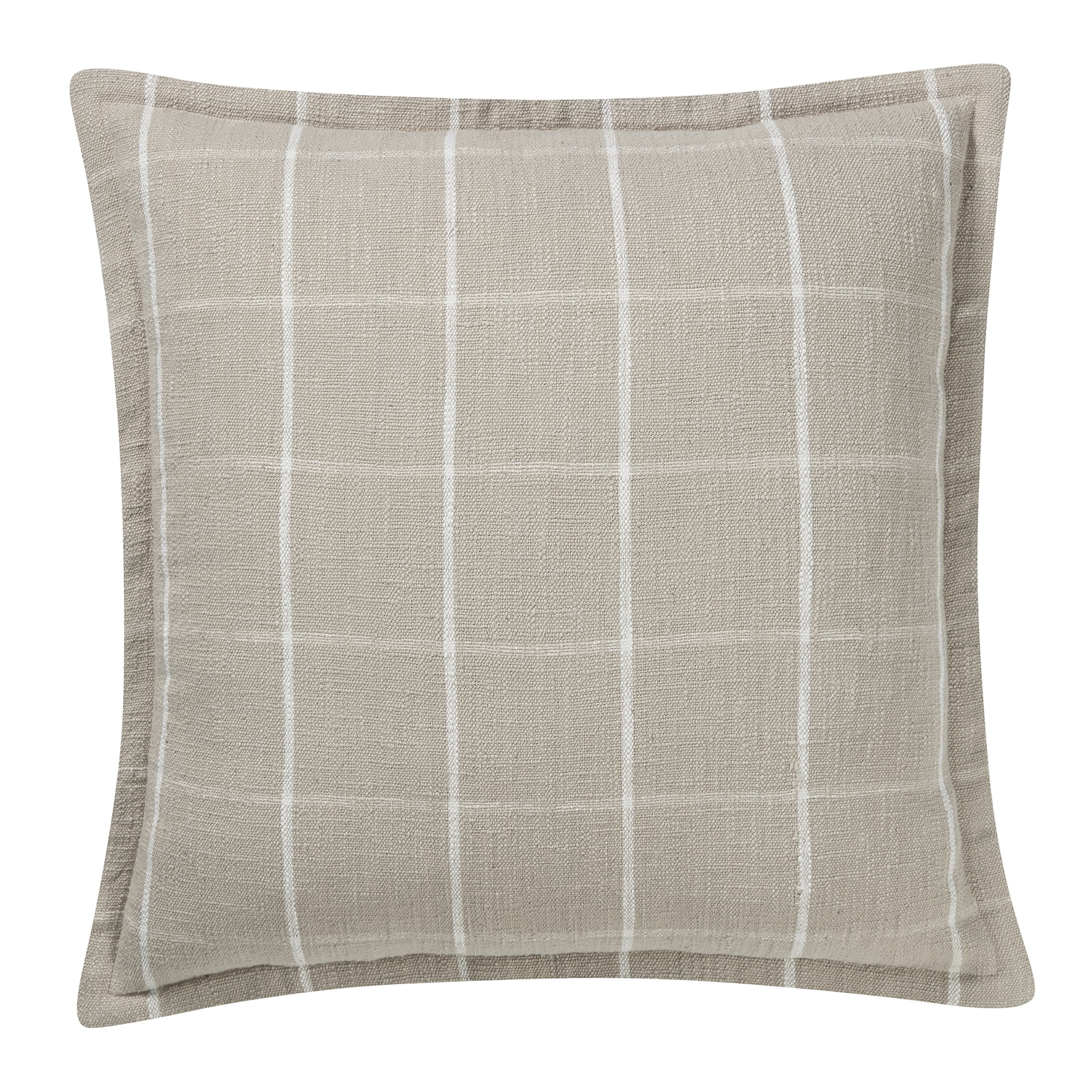 My Texas House Sienna Cotton Yarn Dyed Decorative Pillow, 22"X22", Coconut Milk | Walmart (US)