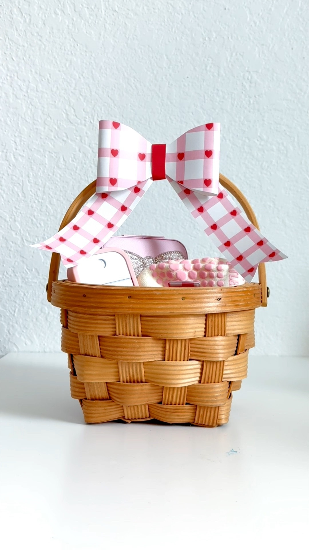 Putting together a Galentine’s basket using printable bows from @thelettervee  🤍
 I love how easy these are to customize — just print, assemble, and attach to instantly elevate a simple gift.

This is such a fun way to make gifts feel more thoughtful without overcomplicating things.

I’ll be sharing a few more Galentine’s variations using different The Letter Vee printables ✨
 galentines gift diy • printable valentines • gift basket ideas, valentines crafts • the letter vee

#LTKselfcare #LTKValentine #LTKSeasonal