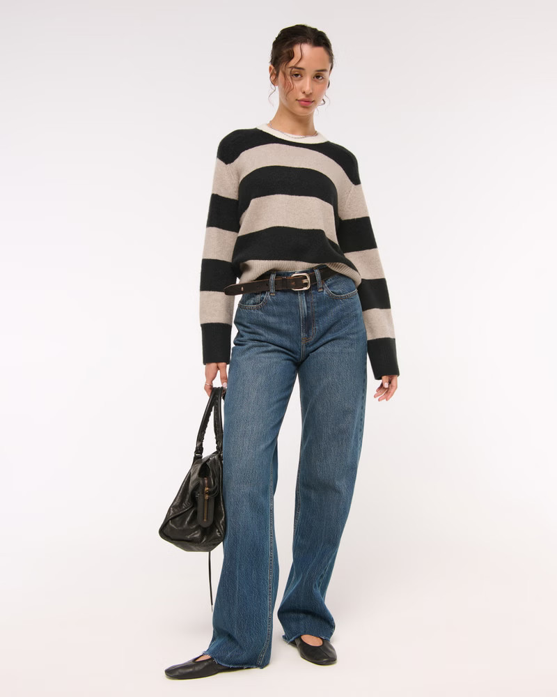 Women's The A&F Madeline Crew Sweater | Women's Tops | Abercrombie.com | Abercrombie & Fitch (US)