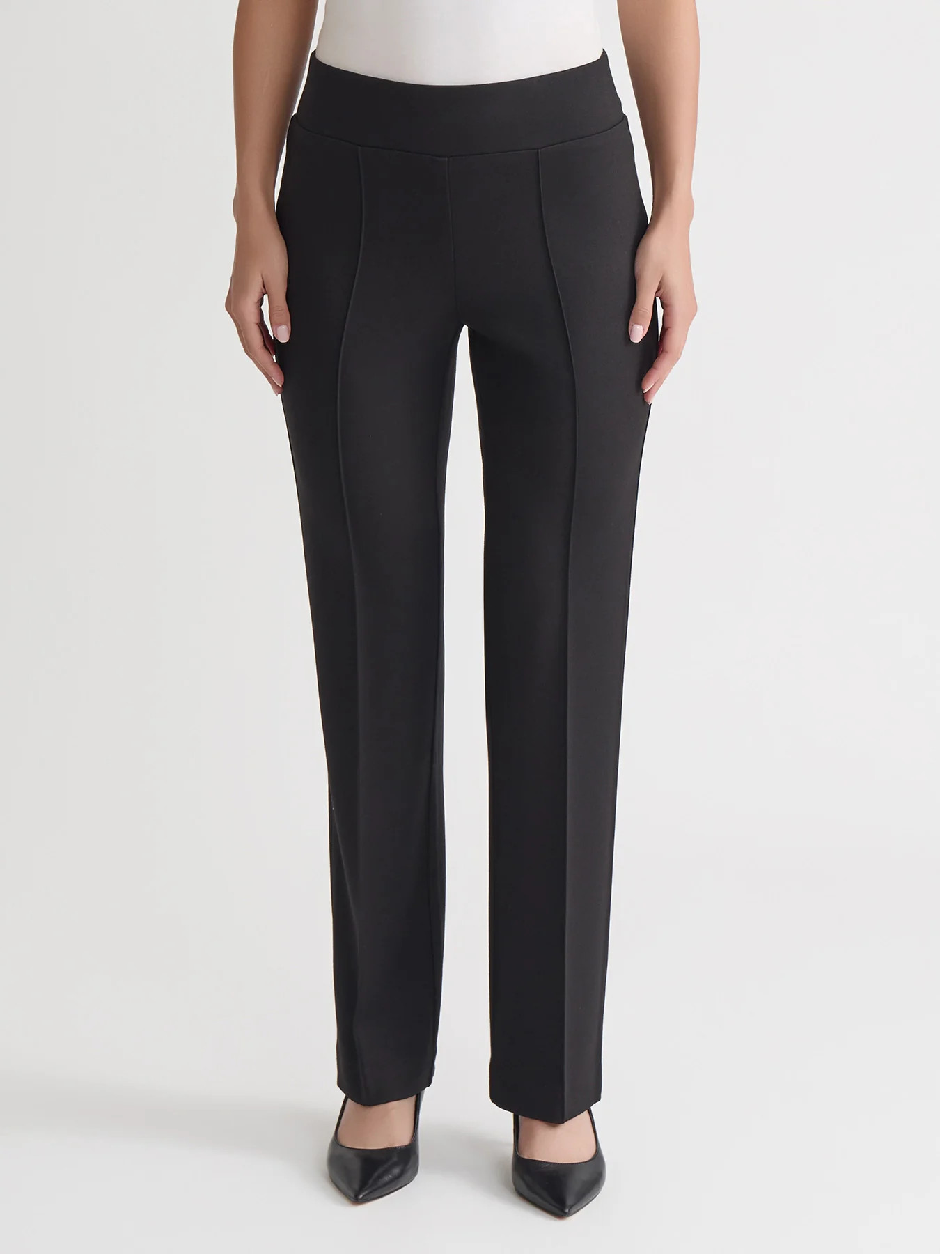Plus Pull On Pintuck Trouser, Serenity Knit | Jones New York